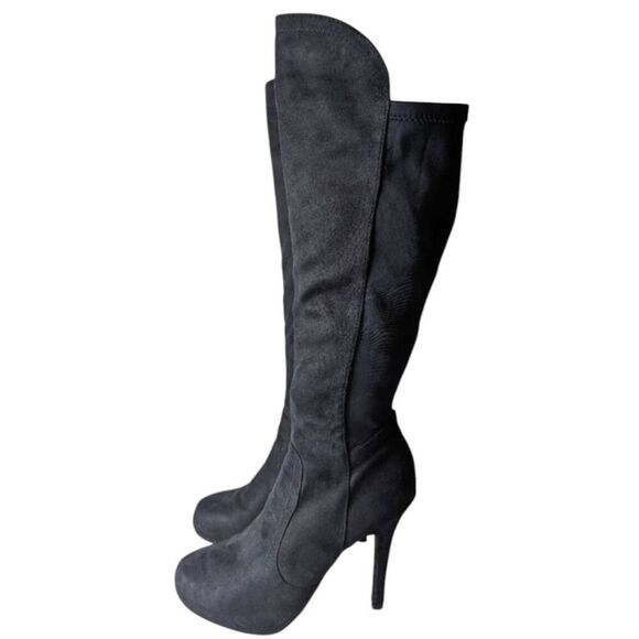 MADELINE GIRL George Black Knee High Boot Size 7.5 - Picture 9 of 10